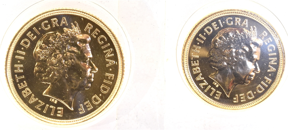 GREAT BRITAIN - ELIZABETH II (1952-), SOVEREIGN & HALF-SOVEREIGN, 2004