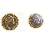 GREAT BRITAIN - ELIZABETH II (1952-), SOVEREIGN & HALF-SOVEREIGN, 2004