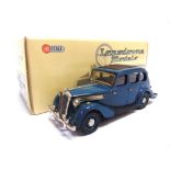 [WHITE METAL]. A 1/43 SCALE LANSDOWNE MODELS NO.LDM42, 1948 WOLSELEY 18/85 SERIES III blue, mint,