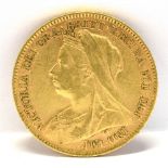 GREAT BRITAIN - VICTORIA (1837-1901), HALF-SOVEREIGN, 1897 old veiled bust.