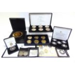 ASSORTED COMMEMORATIVE & OTHER COINS comprising a Tristan da Cunha gold one crown, 'The Life and
