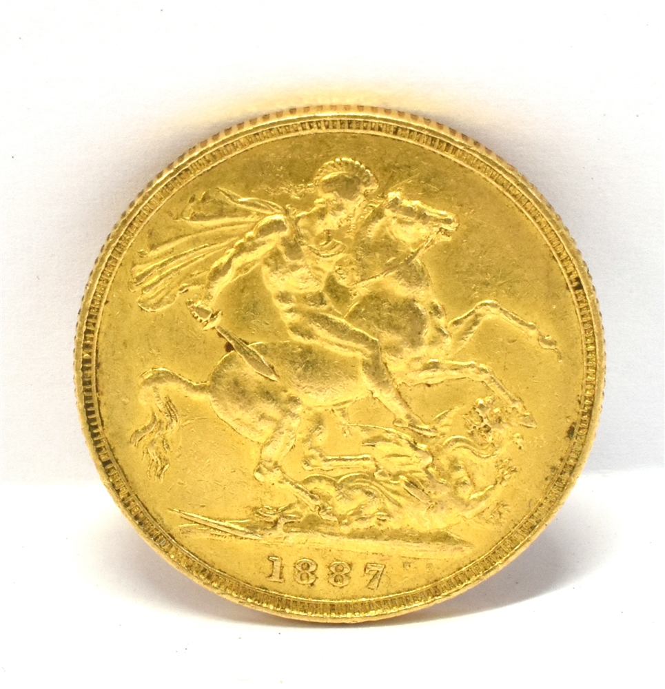 GREAT BRITAIN - VICTORIA (1837-1901), SOVEREIGN, 1887 Jubilee bust. - Image 2 of 2