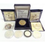 BRITISH COMMONWEALTH - A SILVER COLLECTION comprising a Tristan da Cunha five pounds, 'St. George