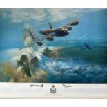 FRANK WOOTTON, O.B.E. (BRITISH, 1911-1998) 'The Dambusters', colour print, limited edition 240/