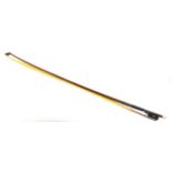 A VIOLIN BOW the stick round with an octagonal terminal impressed 'ALBERT SCHUBERT' and 'GERMANY',