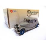 [WHITE METAL]. A 1/43 SCALE LANSDOWNE MODELS NO.LDM91, 1936 RILEY ADELPHI SALOON grey with blue wire
