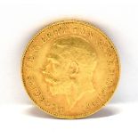 GREAT BRITAIN - GEORGE V (1910-1936), HALF-SOVEREIGN, 1913