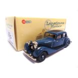 [WHITE METAL]. A 1/43 SCALE LANSDOWNE MODELS NO.LDM61, 1937 JENSEN 3.5 LITRE S TYPE blue, mint,