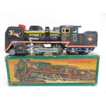 A YAMAICHI [JAPAN] TINPLATE GIANT TRAIN with a friction-drive mechanism, very good condition, boxed,