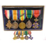 A GREAT WAR M.I.D. GROUP OF FIVE MEDALS comprising the 1914-15 Star, British War Medal 1914-20,