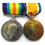 A GREAT WAR PAIR OF MEDALS TO PRIVATE A.A. THOMAS, KING'S ROYAL RIFLE CORPS comprising the British