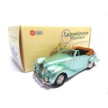 [WHITE METAL]. A 1/43 SCALE LANSDOWNE MODELS NO.LDM58, 1949 LAGONDA 2.6 LITRE DROPHEAD COUPE pale