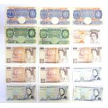 BANKNOTES- GREAT BRITAIN assorted, ten pounds to one pound, variable condition, (70).