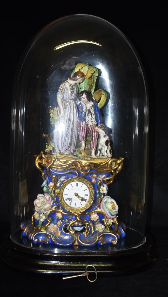 A 19TH CENTURY FRENCH MANTLE CLOCK BY STIFFEL & CARTIER the 8 day movement striking on a bell, - Bild 6 aus 9