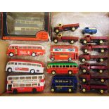 ASSORTED DIECAST MODEL VEHICLES circa 1950s and later, including eight repainted Dinky lorries,