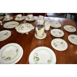 AN EXTENSIVE COLLECTION OF ROYAL DOULTON D5204 'LYNN' DINNERWARE: five dinner plates 26cm