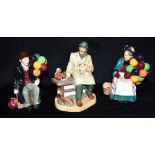 THREE ROYAL DOULTON FIGURES: HN1315 'The Old Balloon Seller', HN1954 'The Balloon Man' and HN2485 '