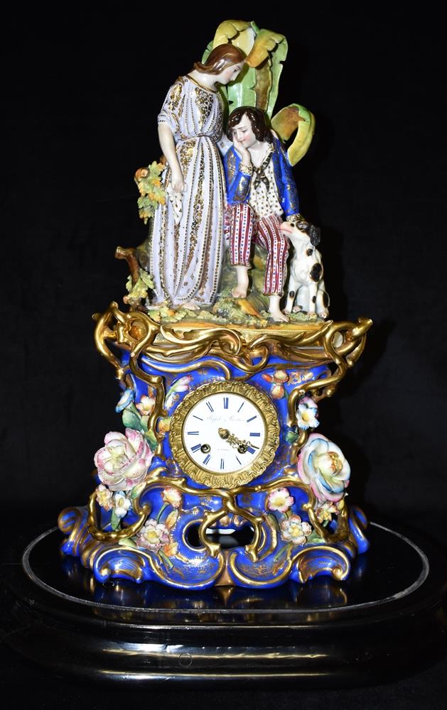 A 19TH CENTURY FRENCH MANTLE CLOCK BY STIFFEL & CARTIER the 8 day movement striking on a bell, - Bild 2 aus 9