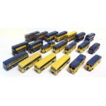 FORTY DIECAST MODEL BUSES circa 1950s-70s, by Dinky, Budgie and Matchbox, all repainted in Alexander