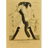 THREE ASSORTED PRINTS OF FASHION INTEREST including Les Danses d'Autrefois, 'Le Cancan', after