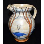 A BURLEIGH WARE JUG decoration with tree design, 22cm high Condition Report : good condition