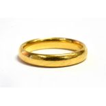 A 22CT GOLD WEDDING BAND Hallmarked for Birmingham 1929, markers mark C.G & S Ring size L, weight