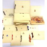 MILITARIA - APPROXIMATELY FIFTY REGIMENTAL CHRISTMAS CARDS circa 1930s, many of East Kent Regiment