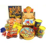 ASSORTED TOYS comprising a Tan-Sad Rolo-Boko game, boxed; Nurseryland Child's Feeding Set, boxed;