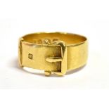 A VICTORIAN 18CT GOLD BUCKLE AND BELT RING Hallmarked for London 1881, ring size O weight approx.