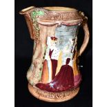 A BURLEIGH WARE COMMEMORATIVE JUG in commemoration of the Coronation of Her Majesty Queen