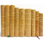 [MISCELLANEOUS]. BINDINGS Nine assorted works, including those of art interest, all leather-bound (