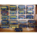 SIXTY-THREE DIECAST MODEL BUSES circa 1950s-70s, by Dinky and Budgie, all repainted in Alexander &