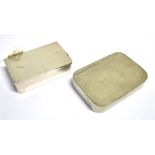 A RECTANGULAR PLATED SANDWICH TIN by James Dixon & Sons, Sheffield, 12cm wide x 7.5cm deep, and