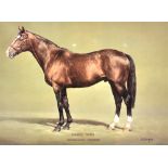 AFTER SUSAN L. CRAWFORD 'Sadler's Wells' Study of the Racehorse, liimited edition colour print No.