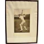 CRICKET - A SIGNED MONOCHROME PRINT OF SIR FRANCIS STANLEY JACKSON (BRITISH, 1870-1947) published by