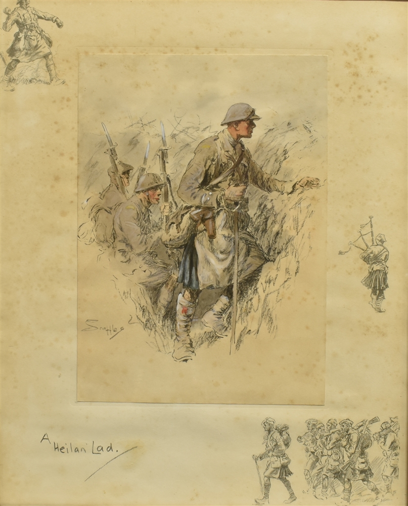 AFTER SNAFFLES (CHARLIE JOHNSON PAYNE) (BRISTISH 1884-1967) 'A Heilan' Lad', colour print with