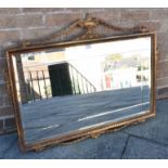 GILT FRAMED WALL MIRROR the bevelled plate of rectangular form, the plate measures H 51cm x W