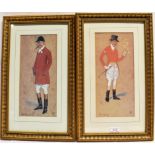 'The Sportsman' and 'The Spooney' A pair of colour prints, titled and signed with initials and dated