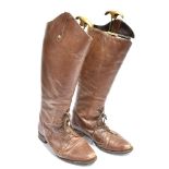 PAIR OF LADIES BROWN LEATHER RIDING BOOTS size 6