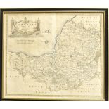 [MAP]. SOMERSET Morden, Robert (c.1650-1703), 'Somerset Shire', engraved county map, hand-coloured