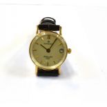 A CASED LADIES SOVEREIGN HALLMARKED GOLD WRISTWATCH the watch hallmarked 375 Birmingham import to