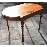 A FRENCH CENTRE TABLE raised on circular legs H 75cm x W 117cm x D 71cm