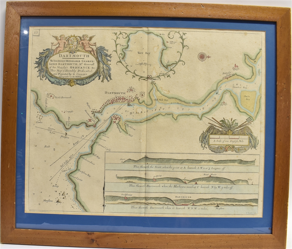 [MAP]. DARTMOUTH (DEVON) Collins, Capt. Greenvile (English, 1643-c.1694), 'Dartmouth', engraved