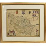 [MAP]. YORKSHIRE Blaeu, Joan (Dutch, 1596-1673), 'Ducatus Eboracensis pars Occidentalis; The West