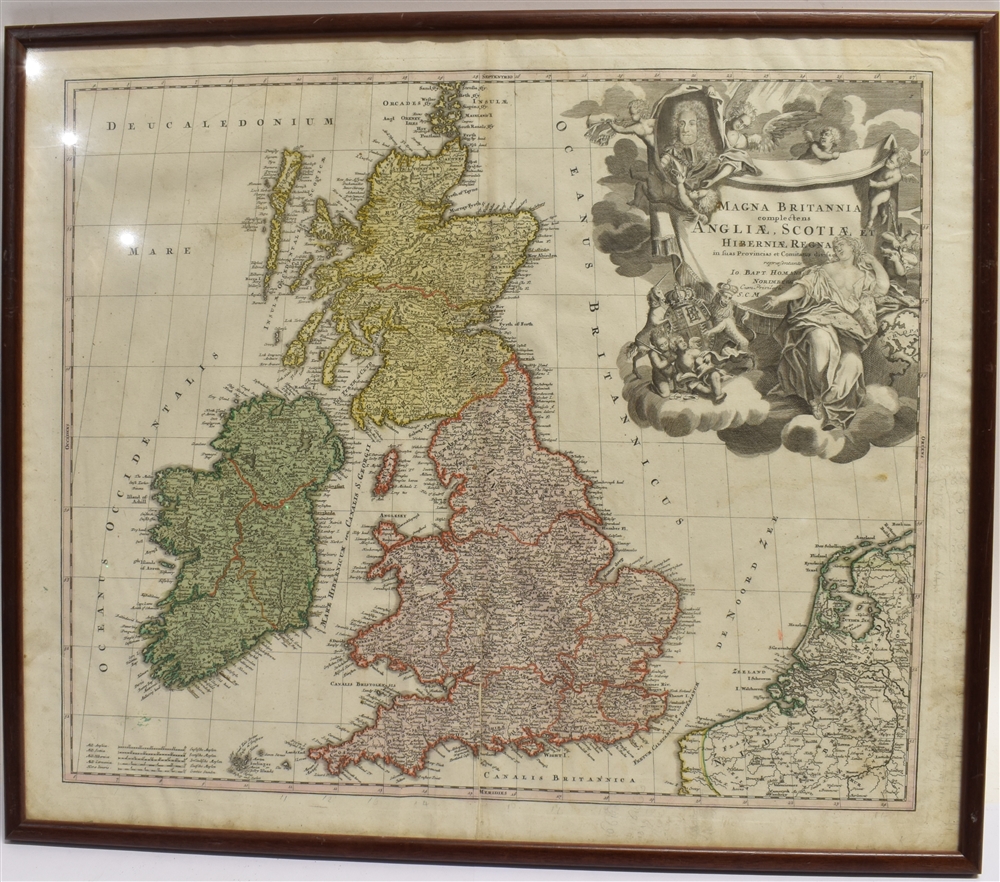 [MAP]. GREAT BRITAIN Homann, Johann Baptist (German, 1664-1724). 'Magna Britannia complectens