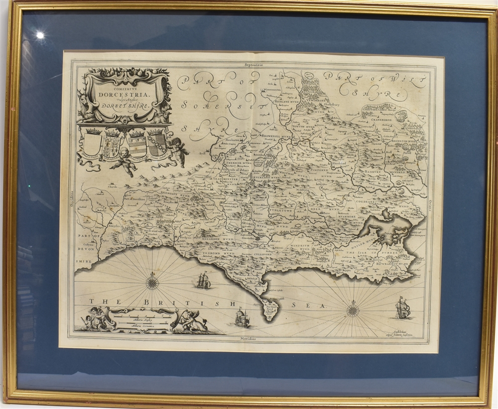 [MAP]. DORSET Jansson, Jan (Dutch, 1588-1664), 'Comitatus Dorcestria vulgo Anglice Dorset Shire',