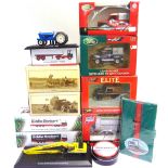 ASSORTED DIECAST MODELS by Britains (4), and Atlas Editions (7), including Land Rovers and tractors,
