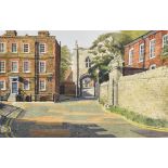 JOHN DOYLE RWS (B. 1928) Townscape Watercolour Signed in pencil lower right 30cm x 45cm Condition
