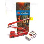 A CORGI MAJOR TOYS NO.1127, SIMON SNORKEL FIRE ENGINE red with spun hubs and with an unusual