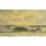 20TH CENTURY SCHOOL Breaking waves Oil on canvas 40cm x 65cm Condition Report : good condition